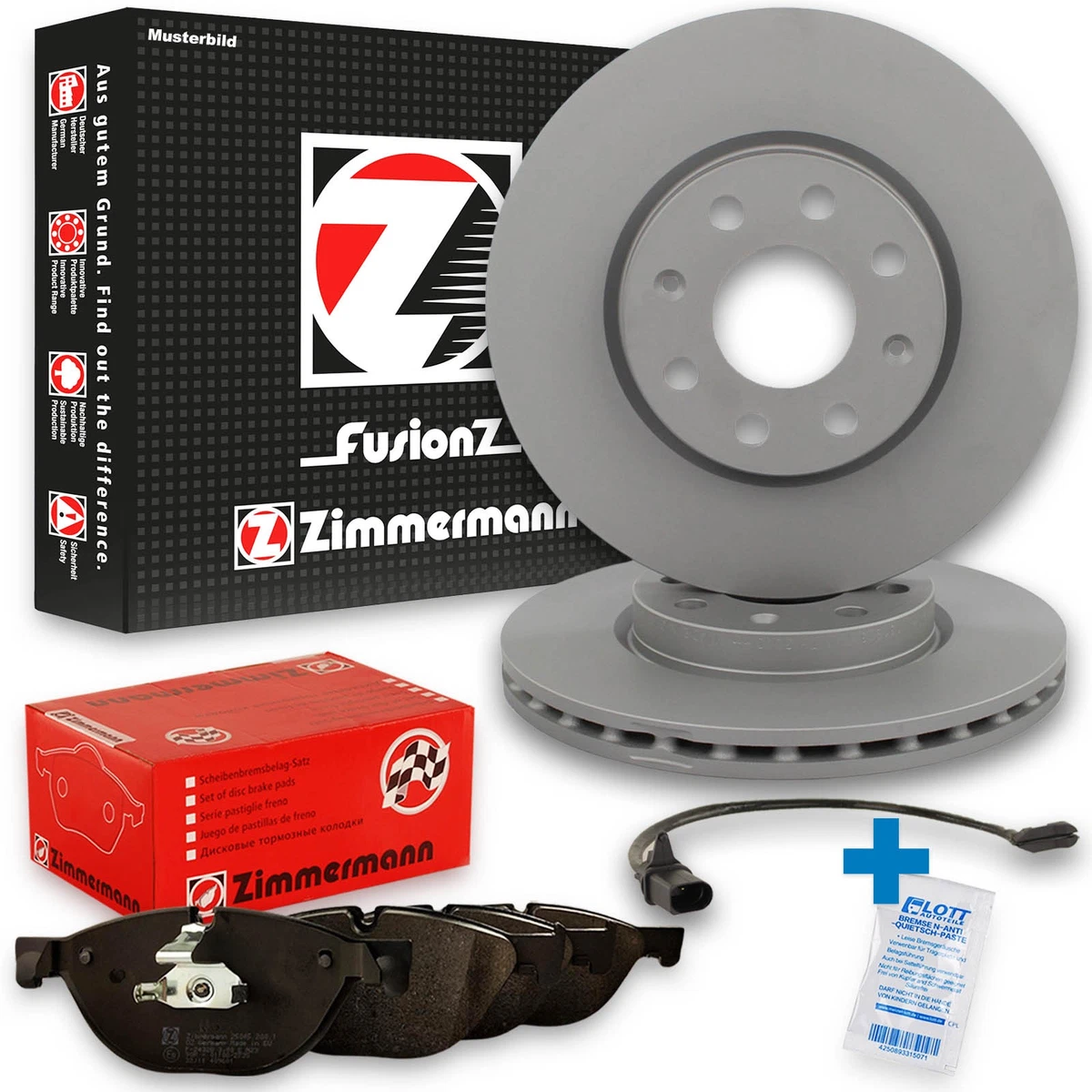 Гальмівні диски та колодки Zimmermann для VW GOLF V Variant (1K5) 1.4 Гальмівні диски та колодки Zimmermann для VW GOLF V Variant (1K5) 1.4